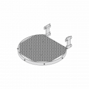 Palier fixe en alu pour échelle à crinoline