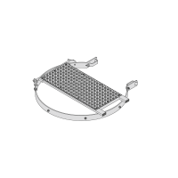 Palier intermédiaire rabattable en alu pour échelle à crinoline