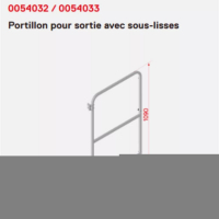 Portillon pour sortie évasée avec sous-lisse