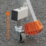 Paire de roulettes autobloquantes escamotables