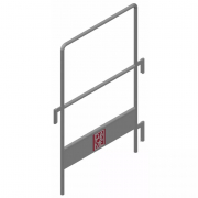 Garde-corps latéral à tube avec plinthe -Type B- pour DUO-45