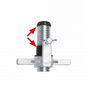 Kit pièces de rechange douille et embout pour roues pivotantes avec vérin