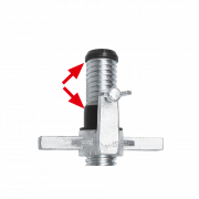Kit pièces de rechange douille et embout pour roues pivotantes avec vérin