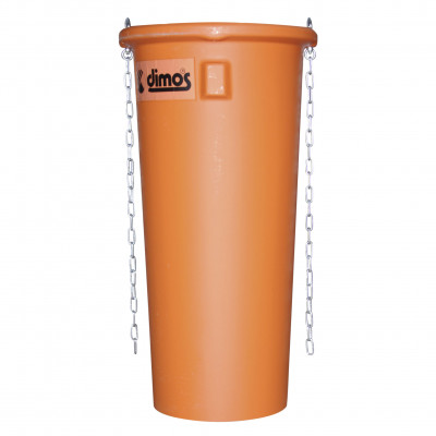 Goulotte orange avec paire chaînes polyéthylène THPM L 1,10m