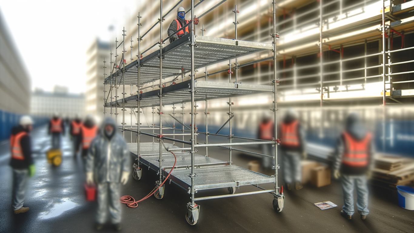 Sécurité sur chantier : protocole indispensable pour utiliser un échafaudage roulant acier