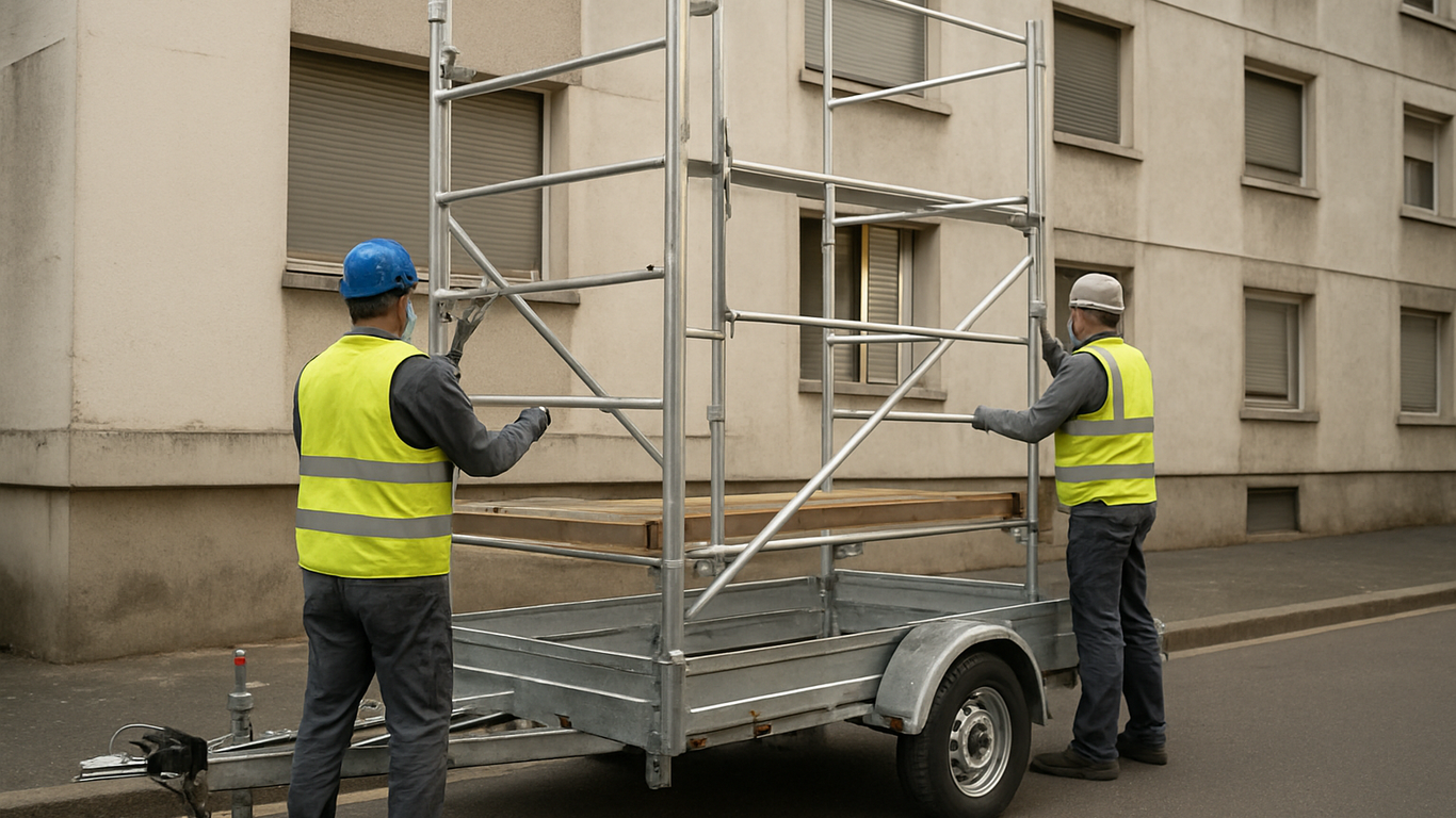 Innovations technologiques échafaudage modulaire sur remorque