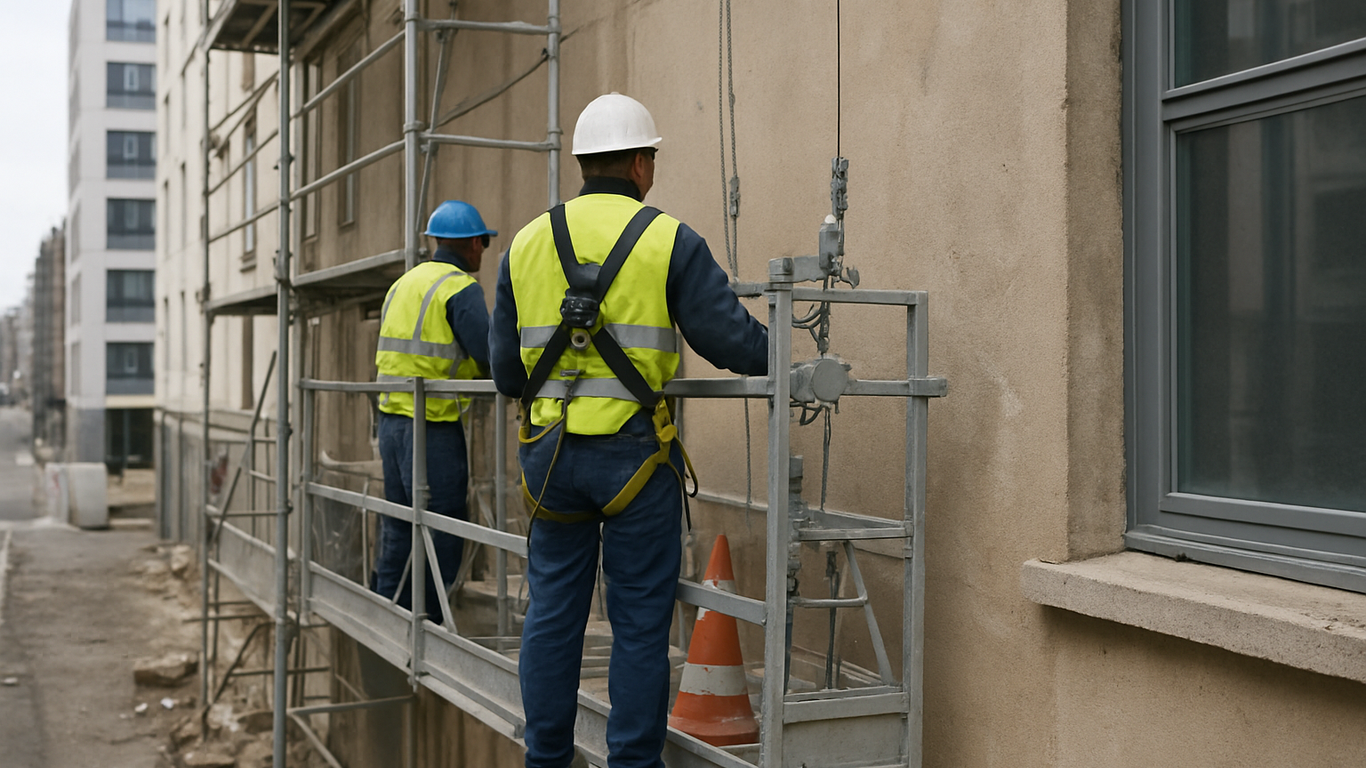 Échafaudage suspendu en milieu urbain : défis et solutions pratiques