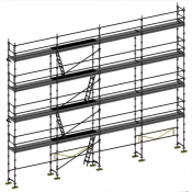 Echafaudage façadier DUO-45 - Lot 130 m2