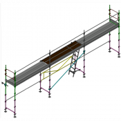Echafaudage façadier DUO-45 - Lot 40 m2