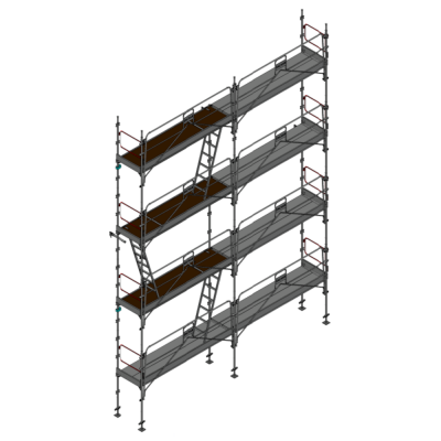 Echafaudage façadier DUO-45 - Lot 63 m2