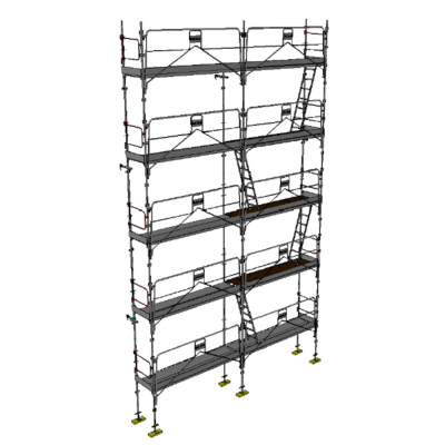 Echafaudage façadier DUO-45 - Lot 77 m2