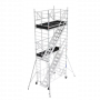 Échafaudage roulant en alu avec escalier pour usage intensif TE 200 de 11,30 à 13,30m