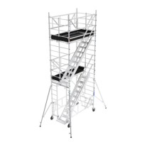 Échafaudage roulant en alu avec escalier pour usage intensif TE 200 de 11,30 à 13,30m Échafaudage roulant en alu avec escalier pour usage intensif TE 200 de 11,30 à 13,30m