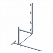 Echafaudage de toit acier de base 1 niveau débord 45cm et garde-corps