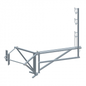 Echaufadage d'angle acier sur deux traversées pour mur de 0,65m