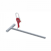 Fixation pour échafaudage acier débord 45 cm élingue avec bloqueur