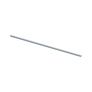 Lisse acier L 1,70m Ø 30mm pour potelets à clavette avec pince