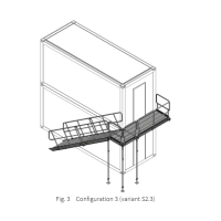 Escalier d'Accès Sécurisé Acier 2KN pour Conteneur Modulaire Norme EN 12811