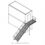 Escalier Modulaire Acier Galvanisé 2KN pour Conteneur Base Vie Chantier