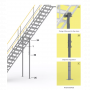 Poteaux de support pour volées d’escalier connectées