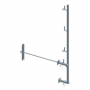 Garde-corps universel avec traversée pour mur de 75 cm