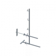 Garde-corps universel fixation réglable traversée pour mur de 25 cm