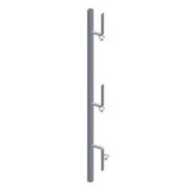 Potelet porte filet 1 m carré 30 mm x 30 mm x 1,20 mm