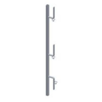 Potelet porte filet 1 m carré 30 mm x 30 mm x 1,20 mm