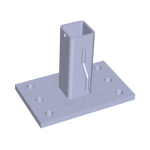 Support I pour potelet carré 30 mm x 30 mm