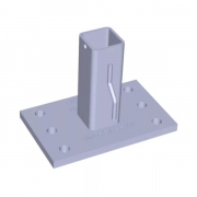Support I pour potelet carré 30 mm x 30 mm