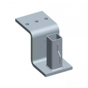 Support Z pour potelet carré 30 mm x 30 mm