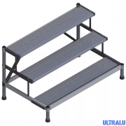 Marchepied large en aluminium 3 marches