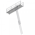 Passerelle de franchissement caillebotis en acier galvanisé