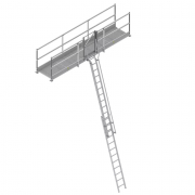 Passerelle de franchissement caillebotis en acier galvanisé
